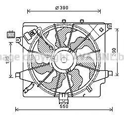 AVA QUALITY COOLING hy7563 -  Вентилятор, охлаждение двигателя